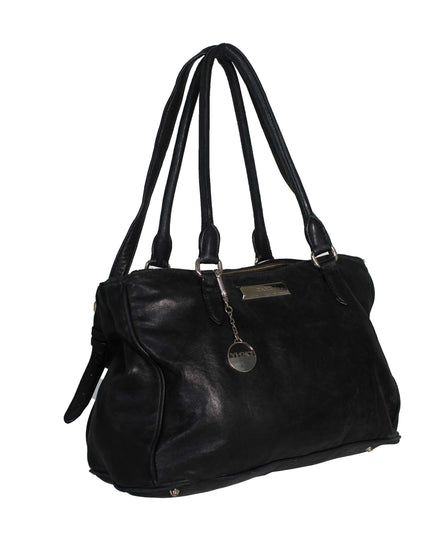 DKNY Vintage 90s Leather Shoulder Tote Bag