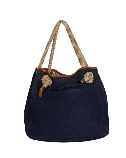 MICHAEL KORS Canvas Tote Shoulder Bag With Rope Handle
