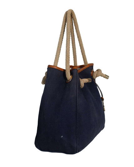 MICHAEL KORS Canvas Tote Shoulder Bag With Rope Handle