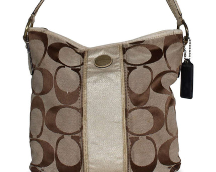 Coach Signature Monogram Canvas Crossbody Bag