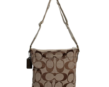 Coach Signature Monogram Canvas Crossbody Bag