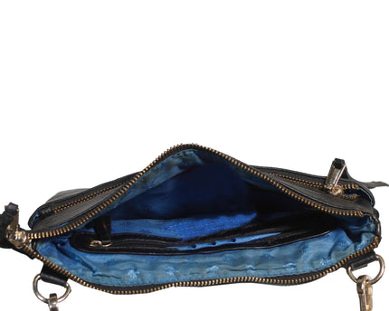 JUICY COUTURE Leather Y2K Steampunk Crossbody Purse