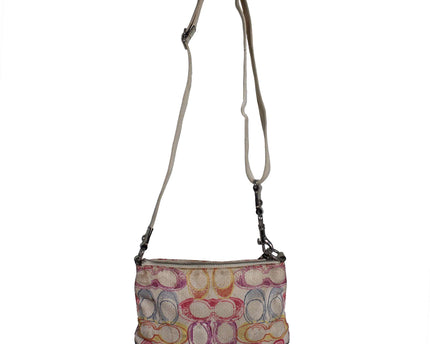 Coach Signature Scribble Canvas Shoulder Bag