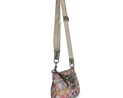 Coach Signature Scribble Canvas Shoulder Bag