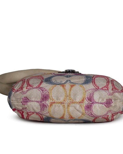 Coach Signature Scribble Canvas Shoulder Bag