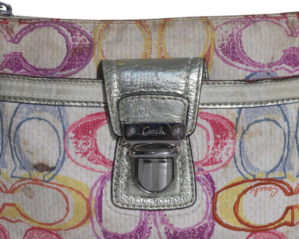 Coach Signature Scribble Canvas Shoulder Bag