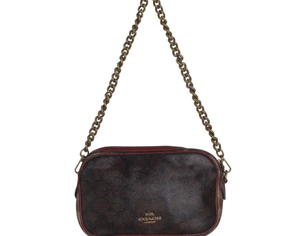 Coach Isla Chain in Signature Canvas Crossbody Bag