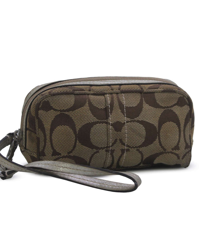Coach Signature Canvas Wristlet