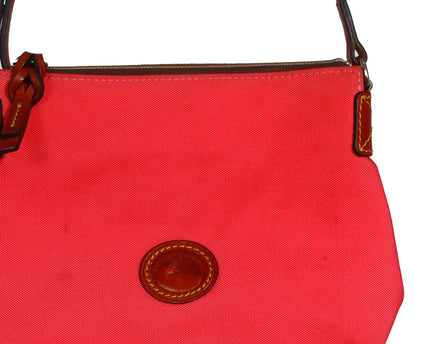 Dooney & Bourke Coral Canvas  Leather Adjustable Strap Crossbody Purse Bag
