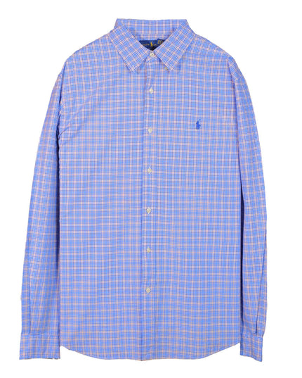Ralph Lauren Long Sleeve Plaid Blue Shirt
