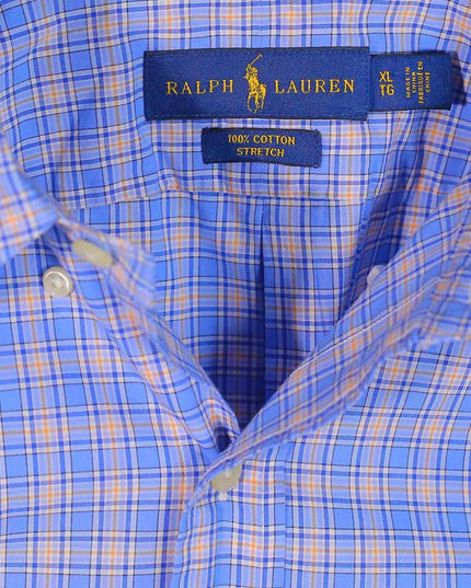 Ralph Lauren Long Sleeve Plaid Blue Shirt