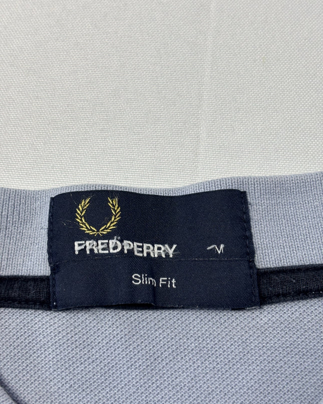 Fred Perry Light Blue Slim Fit Pique Polo Shirt