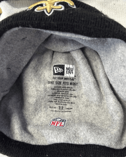 New Era x NFL New Orleans Saints Striped Pom Beanie