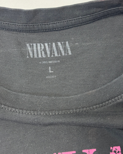 COLLECTIBLE Nirvana In Utero Angel Graphic Black Band T-Shirt - L