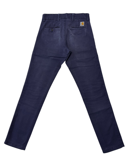 Carhartt Navy Blue Slim Fit Workwear Chino Pants - S | Waist: 30"