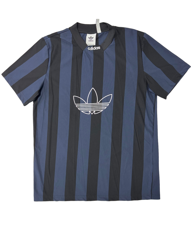 Adidas Originals Trefoil Navy & Black Striped T-Shirt