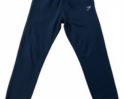 Gymshark Crest Navy Blue Tapered Joggers Sweatpants