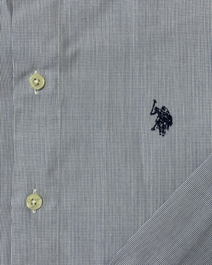 U.S. Polo Assn. Navy Micro-Check Long Sleeve Button-Down Shirt