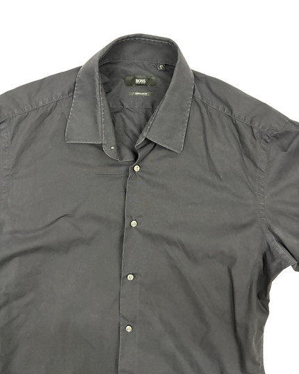 Hugo Boss Classic Black Regular Fit Dress Shirt - M