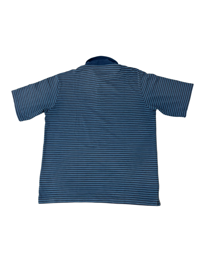 Nike Dri-FIT Blue & Orange Striped Golf Polo Shirt - XXL