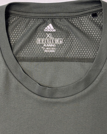 Adidas Olive Green Climacool Reflective Running T-Shirt