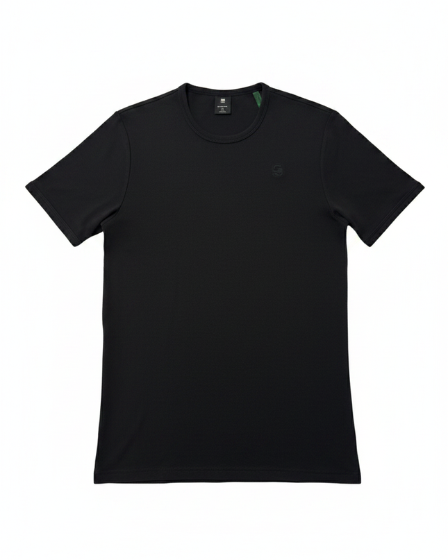 G-Star RAW Men's Black Slim Fit Crew Neck T-Shirt