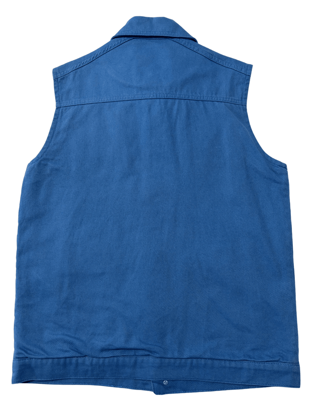 Les Benjamins Distressed Blue Denim Sleeveless Jacket