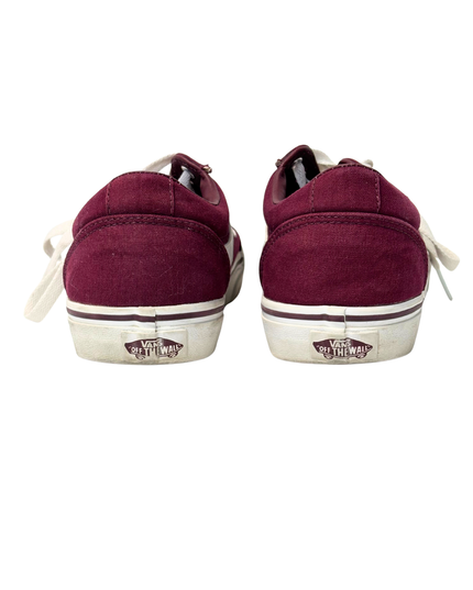 Vans Old Skool Canvas Skate Sneakers | Burgundy & White | EU 40