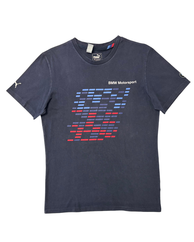 Puma BMW Motorsport Navy Blue Graphic Racing T-Shirt - S