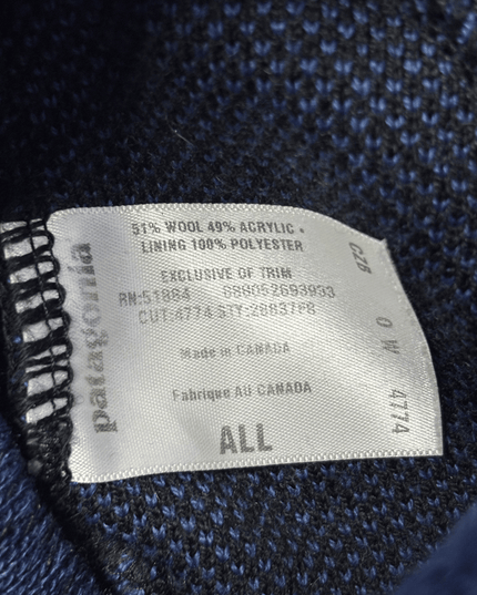 Patagonia Mountain Stripe Navy & Black Knit Beanie