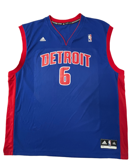 Darrick Hilliard #6 Detroit Pistons Blue NBA Jersey