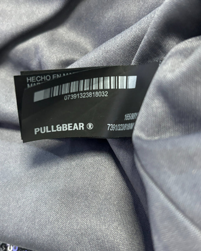 Pull & Bear Silver Sequin One-Shoulder Maxi Dress