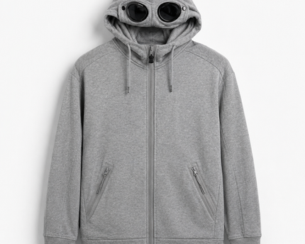 C.P. Company Grey Goggle Zip Hoodie