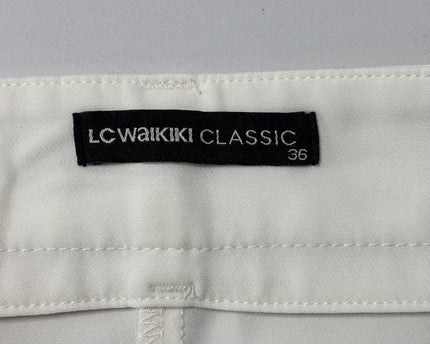 LC Waikiki Classic White Tapered Dress Trousers