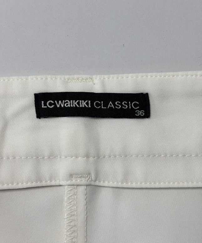 LC Waikiki Classic White Tapered Dress Trousers