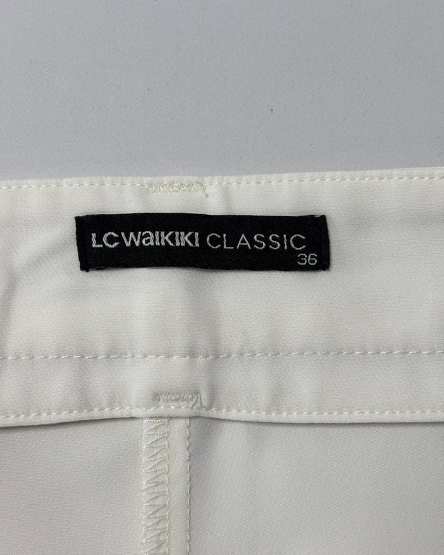 LC Waikiki Classic White Tapered Dress Trousers