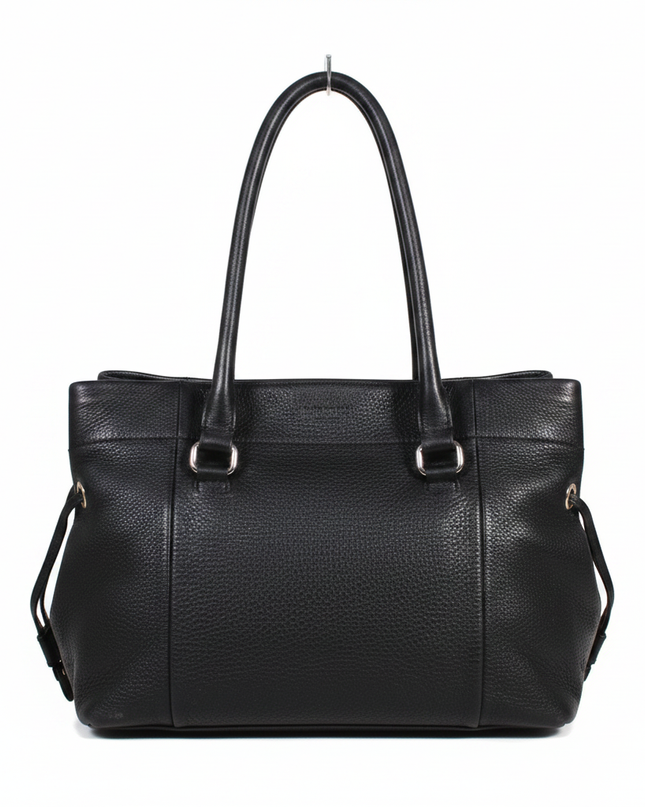 Kate Spade Black Pebbled Leather Drawstring Tote Bag
