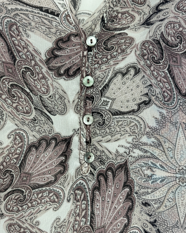 Wallis Multi-color Paisley Print V-Neck Blouse