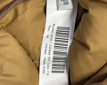 Massimo Dutti Beige Quilted Corduroy Collar Shirt Jacket