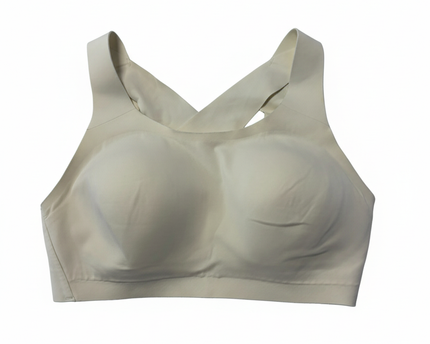 Lululemon Cream Cross-Back Seamless Sports Bra