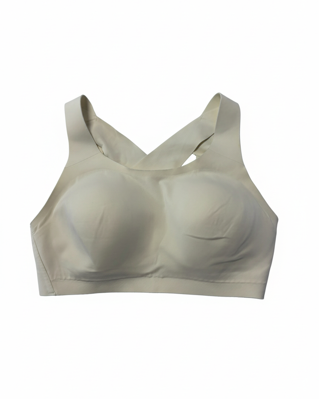 Lululemon Cream Cross-Back Seamless Sports Bra