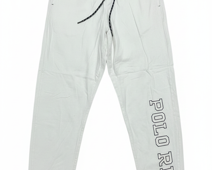 Polo Ralph Lauren White Graphic Logo Joggers