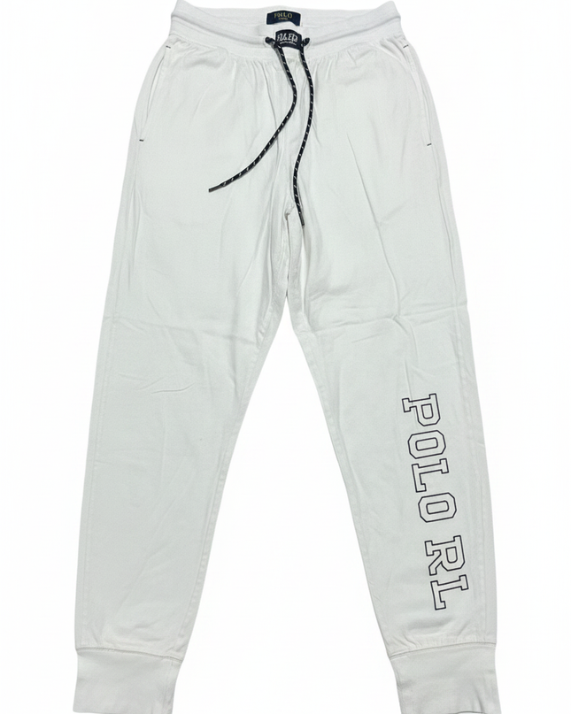 Polo Ralph Lauren White Graphic Logo Joggers