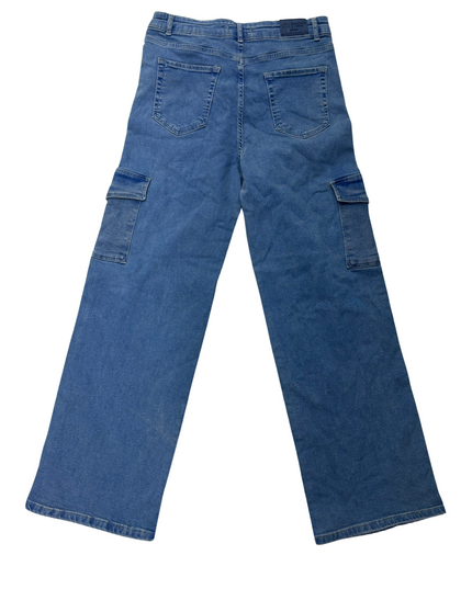 Chockhouse - Wide Leg Double Pocket Jeans - L | Waist: 30