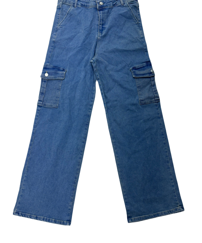 Chockhouse - Wide Leg Double Pocket Jeans - L | Waist: 30