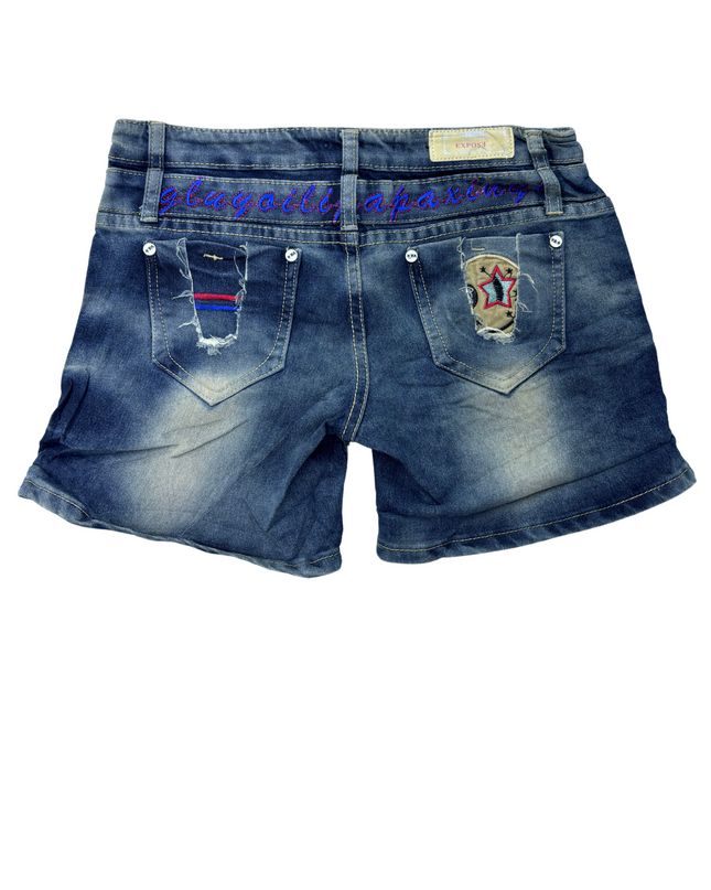 Expose Women Denim Shorts - M | Waist: 28