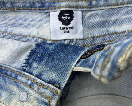 Target Women Denim Vintage Shorts - L | Waist: 30