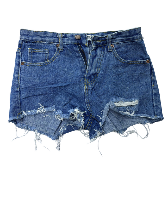 Yiner Women Denim Shorts - S | Waist: 26