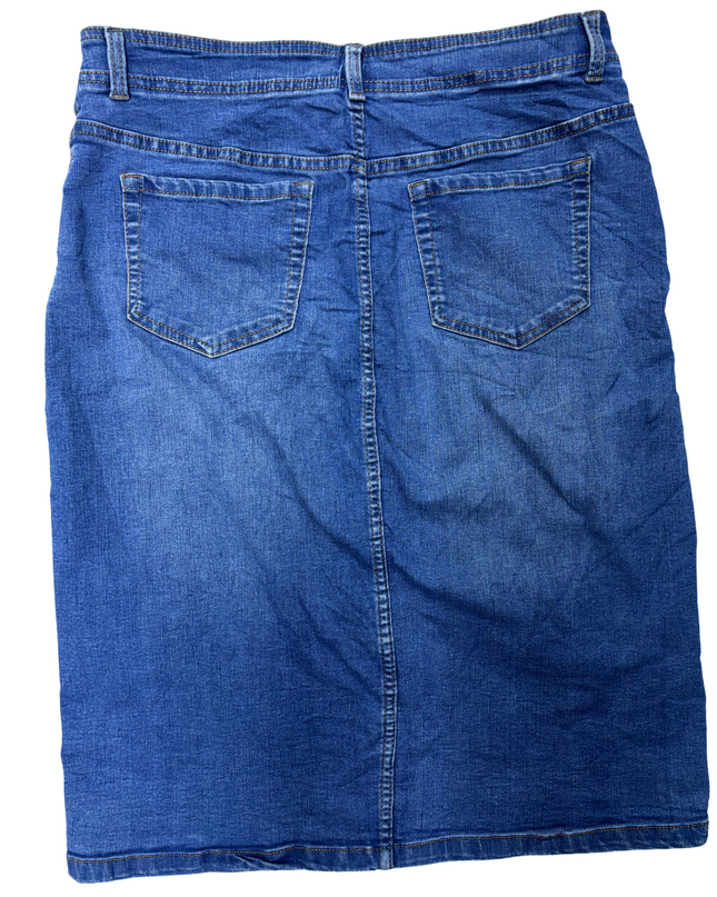 Principles - Long Denim Skirt - XL | Waist: 33
