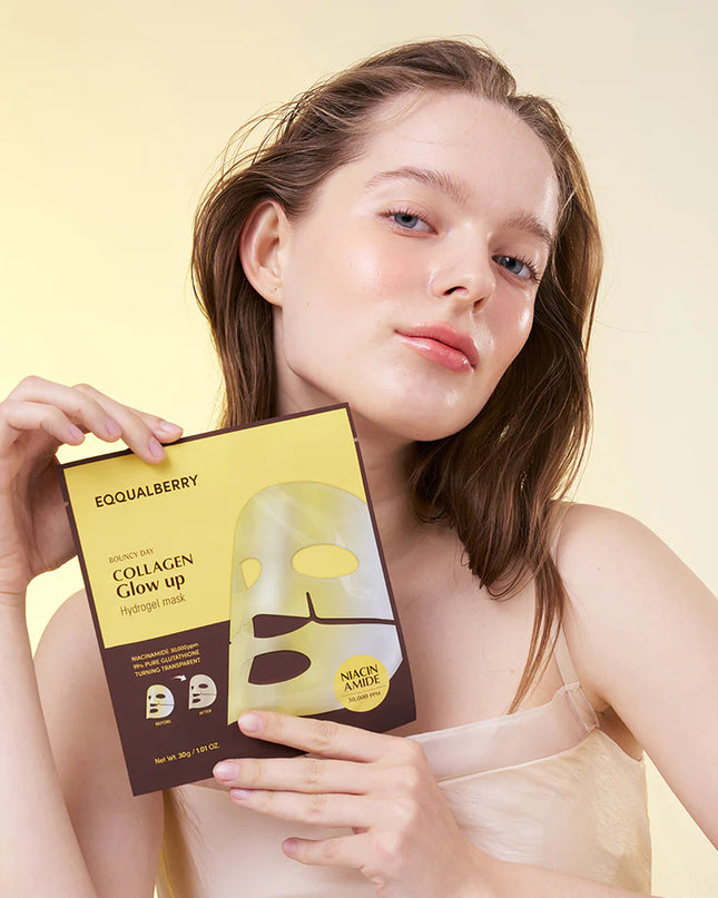Eqqualberry Collagen Glow Up Hydrogel Mask 4PCS